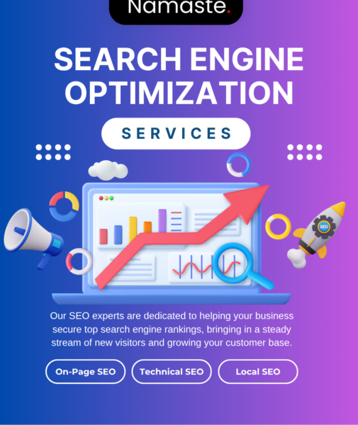 Blue and Purple Modern SEO Services Instagram Post
